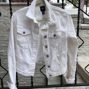Gap White Denim Jacket